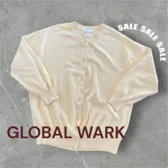 GLOBALWARK レモンイエロー　ニット　L 値下げ　美品　冬服
