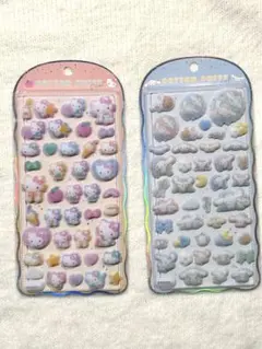 コットンパフィシール　2枚セット　国内正規品　シナモン　ハローキティ