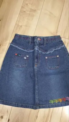 平成レトロ　中村くん　エンジェルブルー　デニムスカート 150