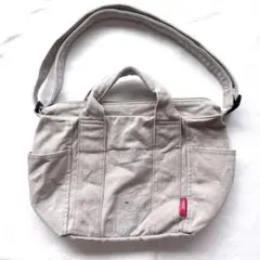 【美品】SNOOPY ハンドバッグ 刺繍 グレージュ