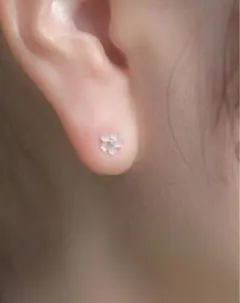 BLOOM 桜ピアス K10PG 誕生花 ダイヤ 両耳ペア 希少 完売