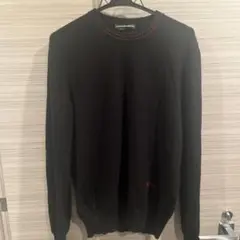 ALEXANDER MCQUEEN クルーネックニット AMQ刺繍 ブラックのサムネイル