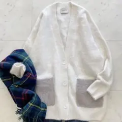 極美品　ユナイテッドアローズ　フォックスカシミヤ ポケット カーディガン