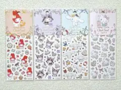 【たけいみき×サンリオ クリアシール4点】シナモロール キティ マイメロ クロミ
