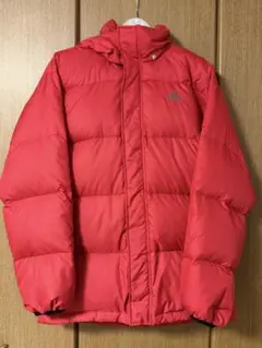 adidas（アディダス）ダウンジャケット フード付き L レッド１日使用