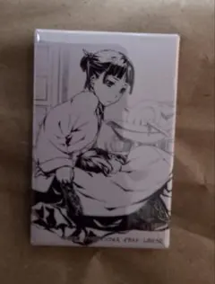 薬屋のひとりごと　スクエア缶バッジ　猫猫＆壬氏 ２（膝枕）