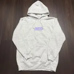 美品＊frattoフラットXLフード付きパーカーライトグレー
