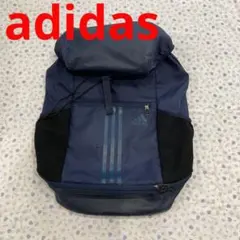 【値下げ11/17】adidas フラップリュック　ネイビー