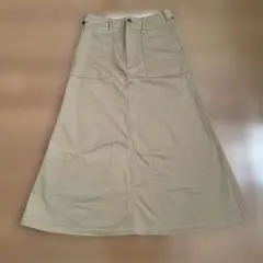 ベージュ コットン ロングスカート　サイズ38