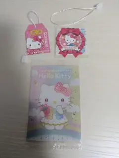 サンリオウエハース10　ハローキティ　 ステッカー シール ピンク リボン