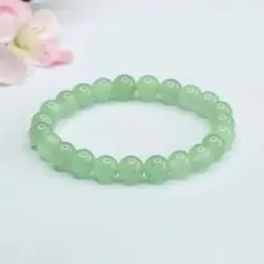 【人気商品】数珠　ブレスレット　緑　うす黄緑　ストーン　パワーストーン