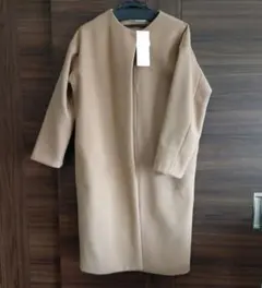 イエナ／極美品フード×ノーカラー2way♪ウールコクーンコート キャメルベージュ 美品】イエナ IENA 二重織りシャルムフードコクーンコート 2way 36