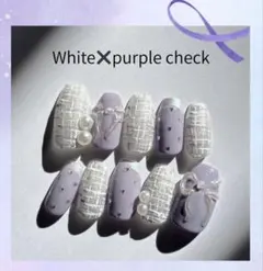White✖️purple ショートバレリーナ