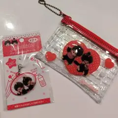 モンチッチ ハート型ポーチ＆キーチェーンセット