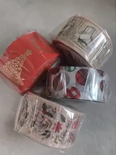 新品　4点　クリスマス柄　mt マスキングテープ　限定品　　廃盤　レア　カモ井
