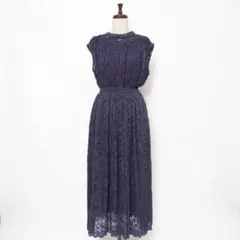 美品 Aimer アンシェ レースプリーツアンクルドレス サイズM*ED112のサムネイル