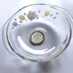 新品未使用Pyrex 花柄ガラスボウル 2.5L