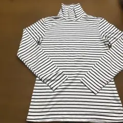 ユニクロ　極暖ヒートテック　タートル　ボーダー　着用少