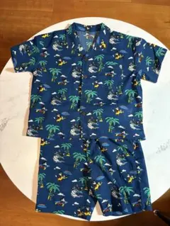 ほぼ未使用！ミッキー総柄　半袖シャツ＆ショートパンツ　セットアップ 100cm