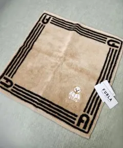 FURLA クマ刺繍 タオルハンカチ