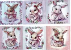 パネル生地　うさぎパネル生地