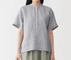 【新品タグ付き】リネン洗いざらし 半袖ブラウス Sサイズのサムネイル