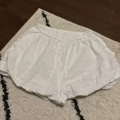 GIUNON ホワイト ショートバルーンパンツ