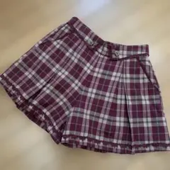 チェック柄キュロット