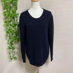 j2893「美品」 INHERIT　カジュアルセーター　オシャレ　上品　綺麗