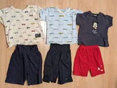 ベビーパジャマ　半袖半ズボン 3セット 80cm　petit　main