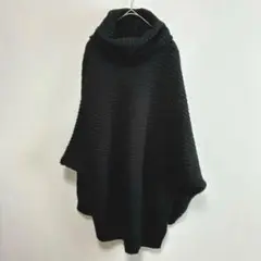 シュリーブ　大きいサイズ　ニット　長袖　ドルマン　黒　タートルネック　3XL　冬