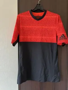 adidas レッド ブラック シャツ Ｌ