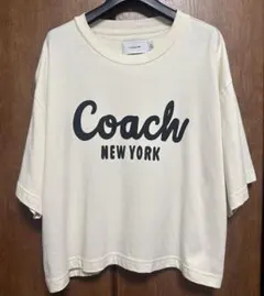 Coach ピンク ロゴ Tシャツ コーチ 正規品 ドルマン カットソー コーチ