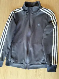 adidas アディダス トラックジャケット ジャージ 黒 白ライン