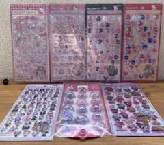 キティ ボンボンドロップ　正規品　7枚セット　文字　カプセル　ピンク　moji