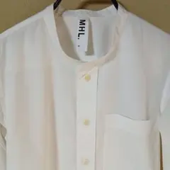MHL.　バンドカラーシャツ　ホワイト　S