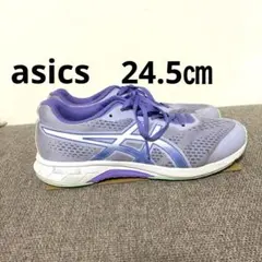 asics アシックスレーザービーム　ランニングシューズ　24.5㎝　パープルのサムネイル