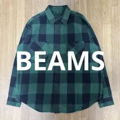 【BEAMS】フェードブロックチェックネルシャツ Mサイズ 未使用に近い 美品