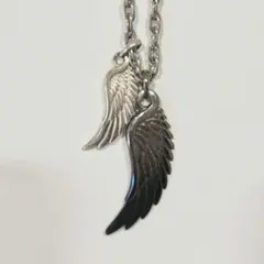 【AQUA SILVER】アクアシルバー ダブルフェザー ネックレス 45cmのサムネイル