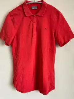 J.LINDEBERG オレンジ　半袖ポロシャツ ロゴ入り