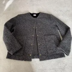 【GREEN LABEL RELAXING 】ノーカラージャケット グレー