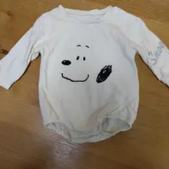 80　スヌーピー　ロンパース　アイボリー