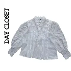 DAY CLOSET デイクローゼット ビンテージ調 フラワーレースブラウス
