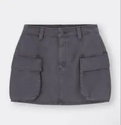 新品タグ付き　gu カーゴミニスカート　グレー　XL