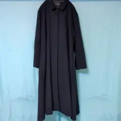 ミズイロインド ステンカラーフレアコート ロング ネイビー　フリーサイズ　ウール