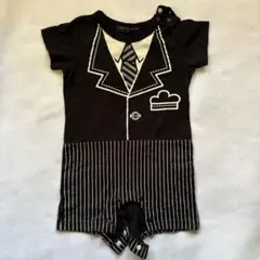 タキシード風半袖ロンパース 80cm