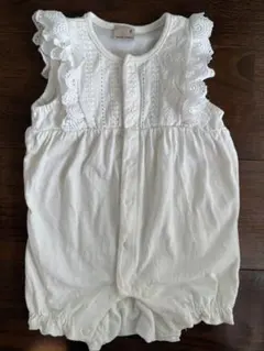 【りこぴん様専用】petit mainレース切替カバーオール　【サイズ70】