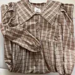 monbebe チェック柄 ワンピース おそろい　大人ワンピース