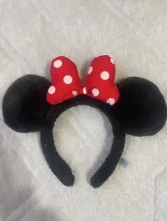 ミニーマウス 耳付きヘアバンド