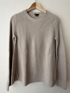 冬物セール中‼️theory ベージュ リブ編み ニット Sサイズ